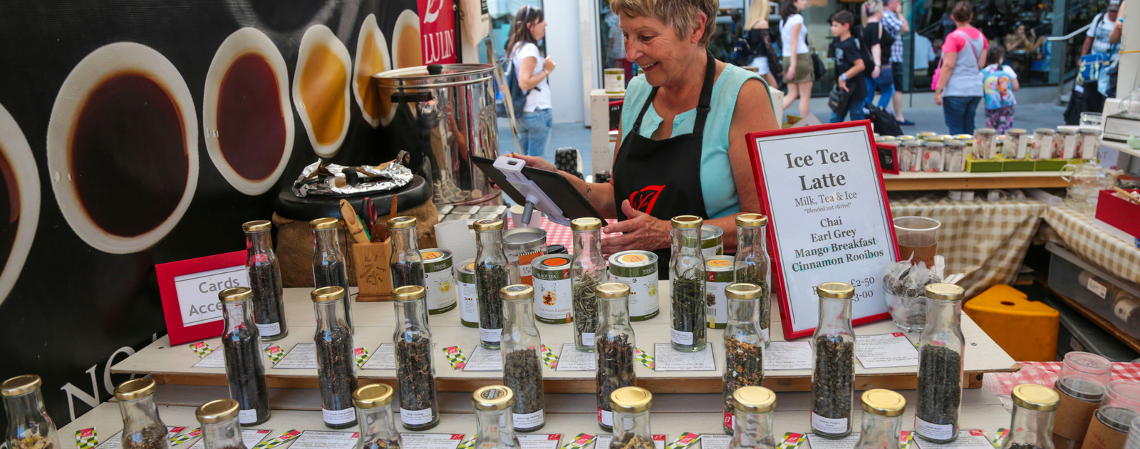 Southbank Centre Food Market Lulin Teas Stall Credit India Roper-Evans Lulin Teas Stall at the Southbank Centre Food Market